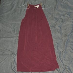 Michael Kors Merlot Wine Halter Dress
